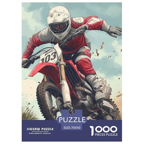 Dirt Bike 1000 Teile Puzzles DekoRatteion Klassisches Lernspiel Für Erwachsene Tolle Geschenkidee 70x50cm/1000pcs von ZXOAWQX