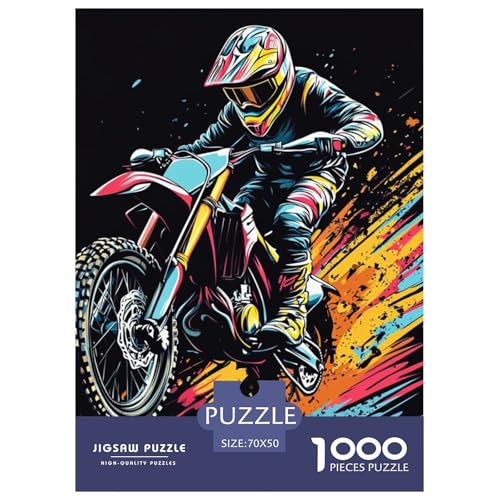 Dirt Bike 1000 Teile Puzzles Dekoration Klassisches Lernspiel Für Erwachsene Tolle Geschenkidee 70x50cm/1000pcs von ZXOAWQX