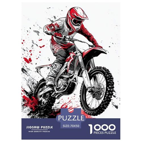 Dirt Bike 1000 Teile Puzzles Puzzlespiele EIN Herausforderndes Für Erwachsene Und Kinder Ab 12 Jahren Tolle Geschenkidee 70x50cm/1000pcs von ZXOAWQX