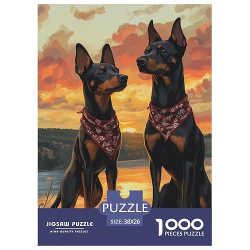 Doberman 1000 Teile Puzzles Puzzlespiele EIN Herausforderndes Für Erwachsene Und Kinder Ab 12 Jahren Tolle Geschenkidee 38x26cm/1000pcs Doberman 1000 Teile Puzzles Puzzlespiele EIN Herausforderndes Für Erwachsene Und Kinder Ab 12 Jahren Tolle Geschenkidee 38x26cm/1000pcs von ZXOAWQX