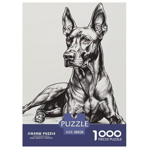 Doberman 1000 Teile Puzzles Puzzlespiele EIN Herausforderndes Für Erwachsene Und Kinder Ab 12 Jahren Tolle Geschenkidee 38x26cm/1000pcs Doberman 1000 Teile Puzzles Puzzlespiele EIN Herausforderndes Für Erwachsene Und Kinder Ab 12 Jahren Tolle Geschenkidee 38x26cm/1000pcs von ZXOAWQX