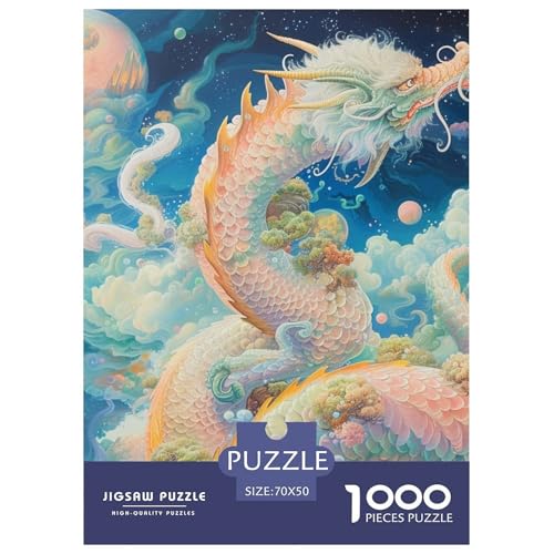 Drachen 1000 Teile Puzzles Puzzlespiele Unmögliche Herausforderung Für Erwachsene Und Kinder Ab 12 Jahren Tolle Geschenkidee 70x50cm/1000pcs von ZXOAWQX