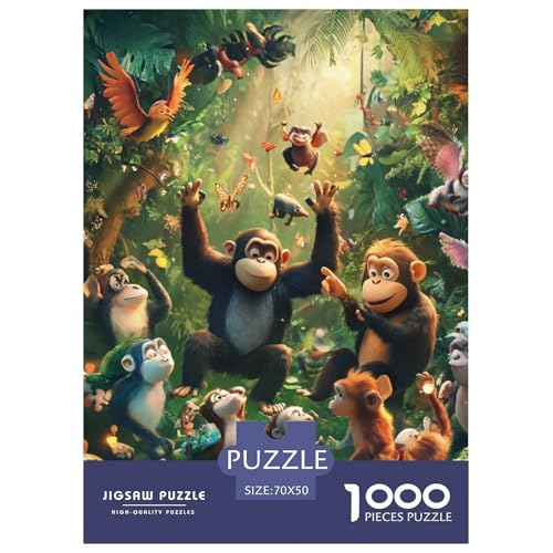Dschungeltiere 1000 Teile Puzzles Clevere Klassisches Lernspiel Für Erwachsene Und Kinder Ab 12 Jahren Tolle Geschenkidee 70x50cm/1000pcs von ZXOAWQX