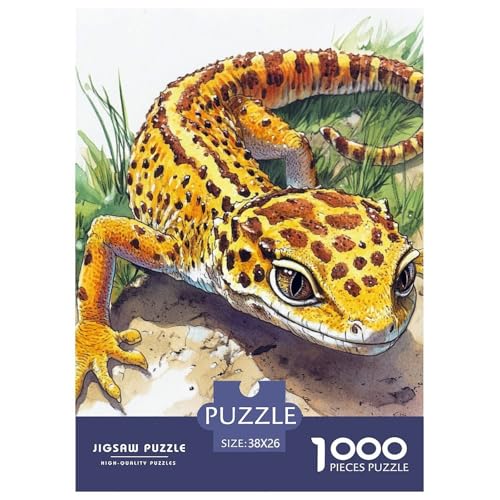 Eidechsen 1000 Teile Puzzles Clevere Unmögliche Herausforderung Für Erwachsene Und Kinder Ab 12 Jahren Tolle Geschenkidee 38x26cm/1000pcs von ZXOAWQX