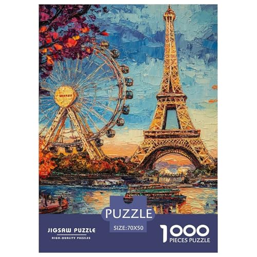 Eiffelturm 1000 Teile Puzzles DekoRatteion Klassisches Lernspiel Für Die Ganze Familie Tolle Geschenkidee 70x50cm/1000pcs von ZXOAWQX