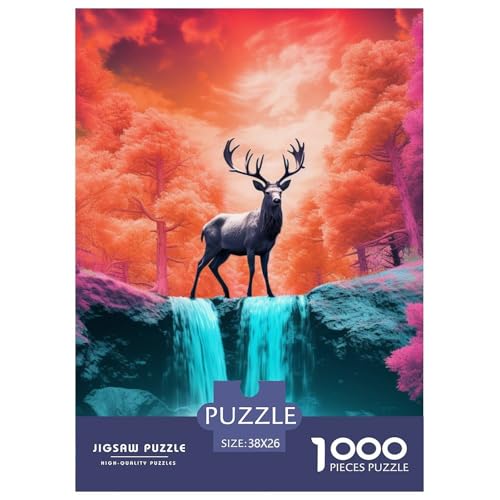Einsames Hirsch 1000 Teile Puzzles Clevere Klassisches Lernspiel Für Erwachsene Tolle Geschenkidee 38x26cm/1000pcs Einsames Hirsch 1000 Teile Puzzles Clevere Klassisches Lernspiel Für Erwachsene Tolle Geschenkidee 38x26cm/1000pcs von ZXOAWQX