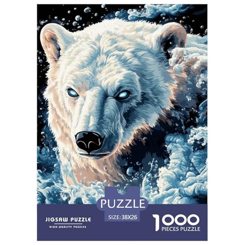 Eisbär 1000 Teile Puzzles Dekoration Unmögliche Herausforderung Für Erwachsene Tolle Geschenkidee 38x26cm/1000pcs Eisbär 1000 Teile Puzzles Dekoration Unmögliche Herausforderung Für Erwachsene Tolle Geschenkidee 38x26cm/1000pcs von ZXOAWQX