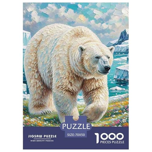 Eisbär 1000 Teile Puzzles Tier Puzzlespiele EIN Herausforderndes Für Die Ganze Familie Tolle Geschenkidee 70x50cm/1000pcs Eisbär 1000 Teile Puzzles Tier Puzzlespiele EIN Herausforderndes Für Die Ganze Familie Tolle Geschenkidee 70x50cm/1000pcs von ZXOAWQX