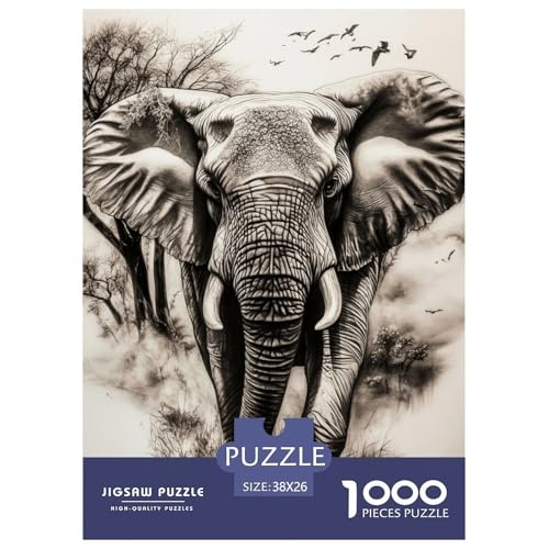 Elefanten 1000 Teile Puzzles Classic Lernspiel Herausforderung Spielzeug Für Erwachsene Und Kinder Ab 12 Jahren Tolle Geschenkidee 38x26cm/1000pcs Elefanten 1000 Teile Puzzles Classic Lernspiel Herausforderung Spielzeug Für Erwachsene Und Kinder Ab 12 Jahren Tolle Geschenkidee 38x26cm/1000pcs von ZXOAWQX