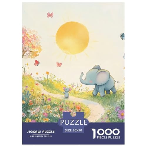 Elefanten 1000 Teile Puzzles Clevere Klassisches Lernspiel Für Erwachsene Und Kinder Ab 12 Jahren Tolle Geschenkidee 70x50cm/1000pcs von ZXOAWQX