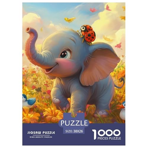 Elefanten 1000 Teile Puzzles Clevere Lernspiel Herausforderung Spielzeug Für Erwachsene Tolle Geschenkidee 38x26cm/1000pcs von ZXOAWQX