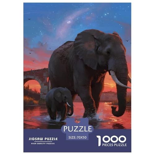 Elefanten 1000 Teile Puzzles Tier Classic Lernspiel Herausforderung Spielzeug Für Erwachsene Und Kinder Ab 12 Jahren Tolle Geschenkidee 70x50cm/1000pcs Elefanten 1000 Teile Puzzles Tier Classic Lernspiel Herausforderung Spielzeug Für Erwachsene Und Kinder Ab 12 Jahren Tolle Geschenkidee 70x50cm/1000pcs von ZXOAWQX