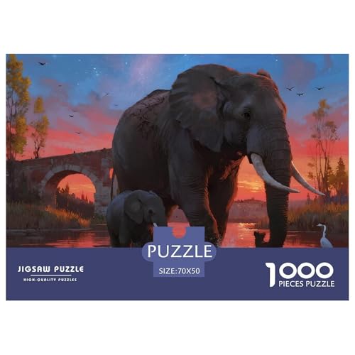 Elefanten 1000 Teile Puzzles Tier Clevere Lernspiel Herausforderung Spielzeug Für Erwachsene Tolle Geschenkidee 70x50cm/1000pcs Elefanten 1000 Teile Puzzles Tier Clevere Lernspiel Herausforderung Spielzeug Für Erwachsene Tolle Geschenkidee 70x50cm/1000pcs von ZXOAWQX