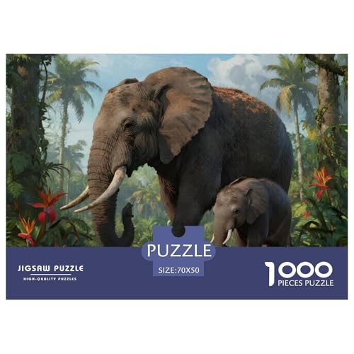 Elefanten 1000 Teile Puzzles Tier Clevere Lernspiel Herausforderung Spielzeug Für Erwachsene Tolle Geschenkidee 70x50cm/1000pcs Elefanten 1000 Teile Puzzles Tier Clevere Lernspiel Herausforderung Spielzeug Für Erwachsene Tolle Geschenkidee 70x50cm/1000pcs von ZXOAWQX