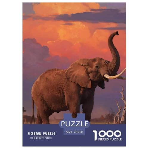 Elefanten 1000 Teile Puzzles Tier Clevere Unmögliche Herausforderung Für Die Ganze Familie Tolle Geschenkidee 70x50cm/1000pcs Elefanten 1000 Teile Puzzles Tier Clevere Unmögliche Herausforderung Für Die Ganze Familie Tolle Geschenkidee 70x50cm/1000pcs von ZXOAWQX