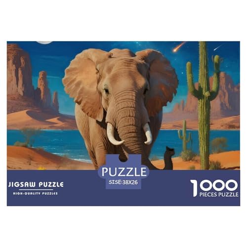 Elefanten 1000 Teile Puzzles Tier Dekoration Klassisches Lernspiel Für Erwachsene Und Kinder Ab 12 Jahren Tolle Geschenkidee 38x26cm/1000pcs Elefanten 1000 Teile Puzzles Tier Dekoration Klassisches Lernspiel Für Erwachsene Und Kinder Ab 12 Jahren Tolle Geschenkidee 38x26cm/1000pcs von ZXOAWQX
