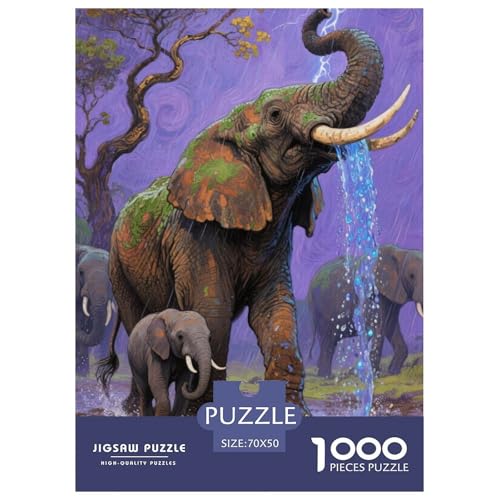 Elefanten 1000 Teile Puzzles Tier Dekoration Kreative Unterhaltung Für Erwachsene Tolle Geschenkidee 70x50cm/1000pcs Elefanten 1000 Teile Puzzles Tier Dekoration Kreative Unterhaltung Für Erwachsene Tolle Geschenkidee 70x50cm/1000pcs von ZXOAWQX