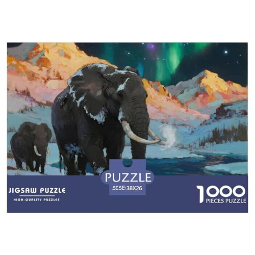 Elefanten 1000 Teile Puzzles Tier Dekoration Lernspiel Herausforderung Spielzeug Für Die Ganze Familie Tolle Geschenkidee 38x26cm/1000pcs Elefanten 1000 Teile Puzzles Tier Dekoration Lernspiel Herausforderung Spielzeug Für Die Ganze Familie Tolle Geschenkidee 38x26cm/1000pcs von ZXOAWQX
