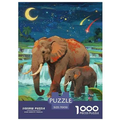 Elefanten 1000 Teile Puzzles Tier Dekoration Lernspiel Herausforderung Spielzeug Für Erwachsene Tolle Geschenkidee 70x50cm/1000pcs Elefanten 1000 Teile Puzzles Tier Dekoration Lernspiel Herausforderung Spielzeug Für Erwachsene Tolle Geschenkidee 70x50cm/1000pcs von ZXOAWQX