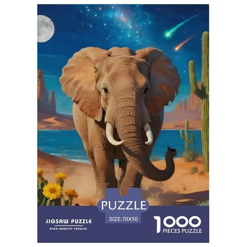 Elefanten 1000 Teile Puzzles Tier Dekoration Lernspiel Herausforderung Spielzeug Für Erwachsene Tolle Geschenkidee 70x50cm/1000pcs Elefanten 1000 Teile Puzzles Tier Dekoration Lernspiel Herausforderung Spielzeug Für Erwachsene Tolle Geschenkidee 70x50cm/1000pcs von ZXOAWQX