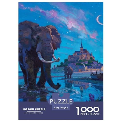 Elefanten 1000 Teile Puzzles Tier Puzzlespiele Klassisches Lernspiel Für Erwachsene Und Kinder Ab 12 Jahren Tolle Geschenkidee 70x50cm/1000pcs Elefanten 1000 Teile Puzzles Tier Puzzlespiele Klassisches Lernspiel Für Erwachsene Und Kinder Ab 12 Jahren Tolle Geschenkidee 70x50cm/1000pcs von ZXOAWQX