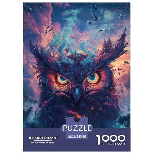 Eule 1000 Teile Puzzles Clevere Klassisches Lernspiel Für Erwachsene Und Kinder Ab 12 Jahren Tolle Geschenkidee 38x26cm/1000pcs von ZXOAWQX
