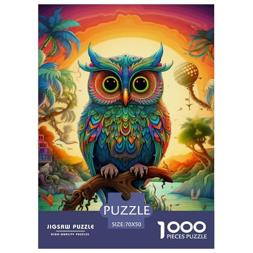 Eule 1000 Teile Puzzles Dekoration Unmögliche Herausforderung Für Erwachsene Und Kinder Ab 12 Jahren Tolle Geschenkidee 70x50cm/1000pcs Eule 1000 Teile Puzzles Dekoration Unmögliche Herausforderung Für Erwachsene Und Kinder Ab 12 Jahren Tolle Geschenkidee 70x50cm/1000pcs von ZXOAWQX