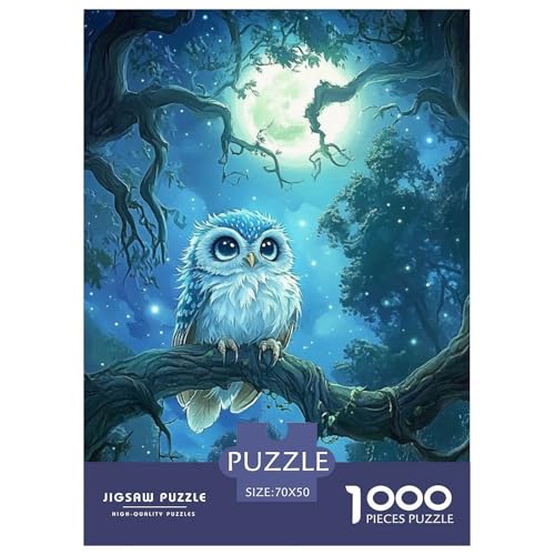 Eule 1000 Teile Puzzles Puzzlespiele Lernspiel Herausforderung Spielzeug Für Die Ganze Familie Tolle Geschenkidee 70x50cm/1000pcs von ZXOAWQX