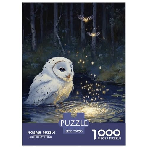 Eule 1000 Teile Puzzles Puzzlespiele Unmögliche Herausforderung Für Erwachsene Tolle Geschenkidee 70x50cm/1000pcs von ZXOAWQX