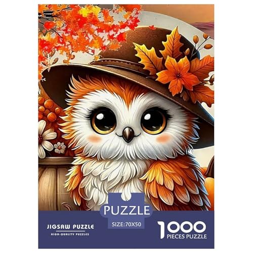 Eule 1000 Teile Puzzles Tier Classic Lernspiel Herausforderung Spielzeug Für Erwachsene Und Kinder Ab 12 Jahren Tolle Geschenkidee 70x50cm/1000pcs von ZXOAWQX