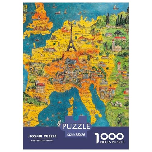 Europäische Karte 1000 Teile Puzzles Dekoration Klassisches Lernspiel Für Erwachsene Und Kinder Ab 12 Jahren Tolle Geschenkidee 38x26cm/1000pcs Europäische Karte 1000 Teile Puzzles Dekoration Klassisches Lernspiel Für Erwachsene Und Kinder Ab 12 Jahren Tolle Geschenkidee 38x26cm/1000pcs von ZXOAWQX