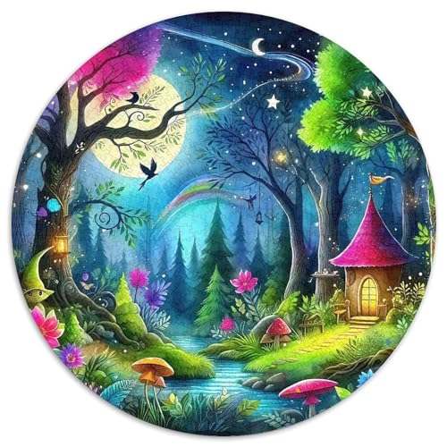 Fantasie Nacht Szene 1000 Teile Rundes Puzzle Kreatives Geschenk EIN Herausforderndes Für Erwachsene Und Kinder 1000pcs (67.5x67.5cm) von ZXOAWQX