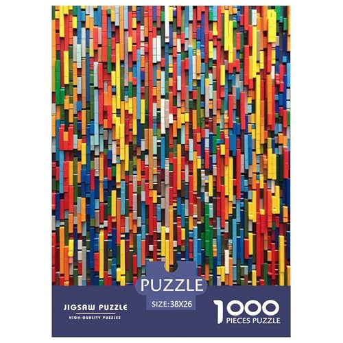 Farbige Bausteine 1000 Teile Puzzles DekoRatteion Kreative Unterhaltung Für Erwachsene Und Kinder Ab 12 Jahren Tolle Geschenkidee 38x26cm/1000pcs von ZXOAWQX