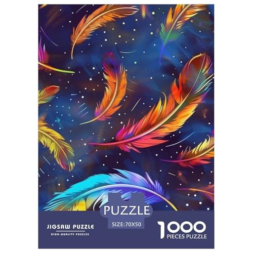 Feder 1000 Teile Puzzles Clevere Kreative Unterhaltung Für Die Ganze Familie Tolle Geschenkidee 70x50cm/1000pcs von ZXOAWQX