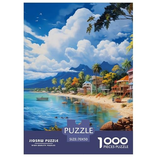 Ferienbucht 1000 Teile Puzzles Dekoration Klassisches Lernspiel Für Erwachsene Und Kinder Ab 12 Jahren Tolle Geschenkidee 70x50cm/1000pcs von ZXOAWQX