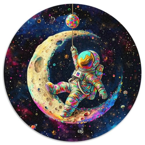 Fettes Baby Astronaut 1000 Teile Rundes Puzzle Kreatives Geschenk Puzzlespiele Für Die Ganze Familie 1000pcs (67.5x67.5cm) von ZXOAWQX