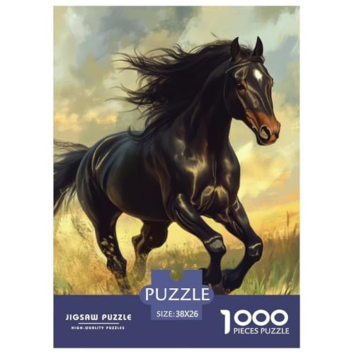 Fine Pferd 1000 Teile Puzzles Classic Lernspiel Herausforderung Spielzeug Für Erwachsene Tolle Geschenkidee 38x26cm/1000pcs von ZXOAWQX