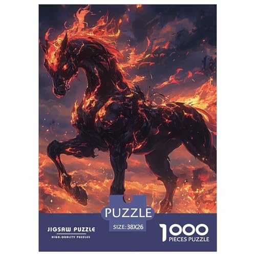 Fine Pferd 1000 Teile Puzzles DekoRatteion Klassisches Lernspiel Für Erwachsene Tolle Geschenkidee 38x26cm/1000pcs von ZXOAWQX