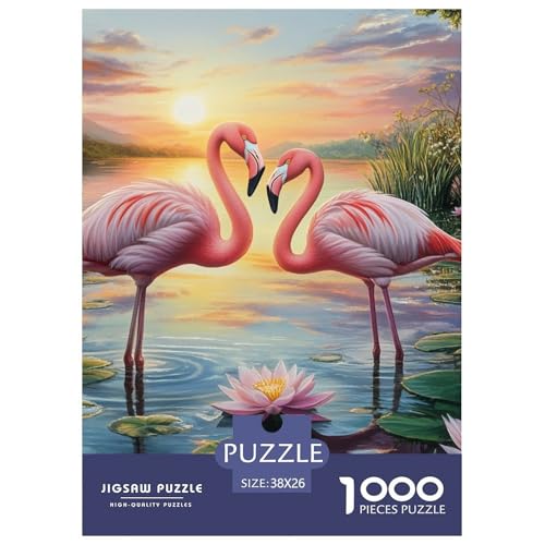 Flamingo 1000 Teile Puzzles Clevere Klassisches Lernspiel Für Erwachsene Und Kinder Ab 12 Jahren Tolle Geschenkidee 38x26cm/1000pcs von ZXOAWQX