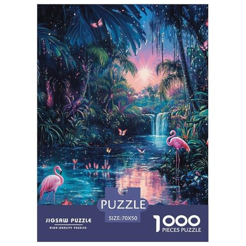 Flamingo 1000 Teile Puzzles Clevere Unmögliche Herausforderung Für Erwachsene Tolle Geschenkidee 70x50cm/1000pcs von ZXOAWQX