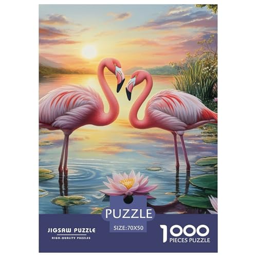 Flamingo 1000 Teile Puzzles DekoRatteion Klassisches Lernspiel Für Erwachsene Und Kinder Ab 12 Jahren Tolle Geschenkidee 70x50cm/1000pcs von ZXOAWQX