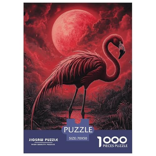 Flamingo 1000 Teile Puzzles Puzzlespiele Klassisches Lernspiel Für Die Ganze Familie Tolle Geschenkidee 70x50cm/1000pcs von ZXOAWQX