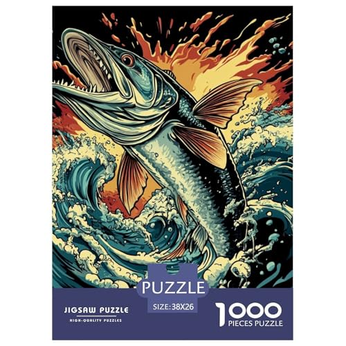 Forelle 1000 Teile Puzzles Puzzlespiele Klassisches Lernspiel Für Erwachsene Tolle Geschenkidee 38x26cm/1000pcs von ZXOAWQX