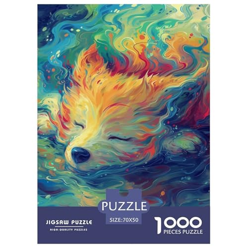 Fox 1000 Teile Puzzles Clevere Lernspiel Herausforderung Spielzeug Für Erwachsene Und Kinder Ab 12 Jahren Tolle Geschenkidee 70x50cm/1000pcs von ZXOAWQX