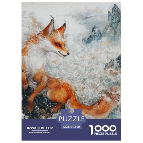 Fox 1000 Teile Puzzles DekoRatteion EIN Herausforderndes Für Erwachsene Und Kinder Ab 12 Jahren Tolle Geschenkidee 70x50cm/1000pcs von ZXOAWQX