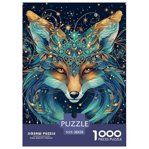 Fox 1000 Teile Puzzles DekoRatteion Lernspiel Herausforderung Spielzeug Für Erwachsene Tolle Geschenkidee 38x26cm/1000pcs von ZXOAWQX