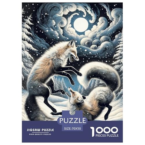 Fox 1000 Teile Puzzles Dekoration Klassisches Lernspiel Für Die Ganze Familie Tolle Geschenkidee 70x50cm/1000pcs von ZXOAWQX