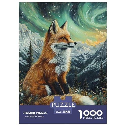 Fox 1000 Teile Puzzles Puzzlespiele Klassisches Lernspiel Für Erwachsene Tolle Geschenkidee 38x26cm/1000pcs von ZXOAWQX