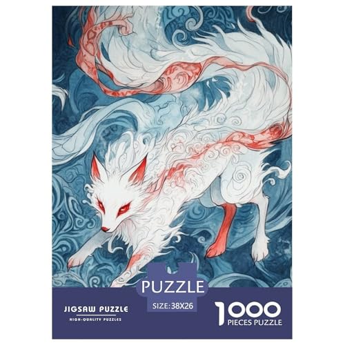 Fox 1000 Teile Puzzles Puzzlespiele Klassisches Lernspiel Für Erwachsene Und Kinder Ab 12 Jahren Tolle Geschenkidee 38x26cm/1000pcs von ZXOAWQX