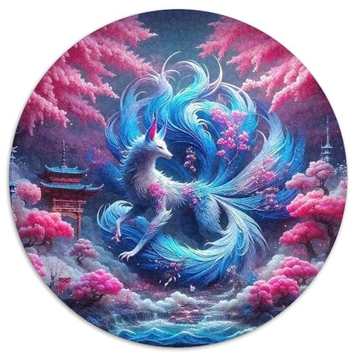 Fox 1000 Teile Rundes Puzzle Stressabbau Geschenk Unmögliches Spiel Für Die Ganze Familie 1000pcs (67.5x67.5cm) von ZXOAWQX